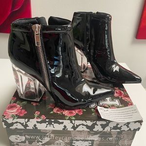 New in box Jeffrey Campbell double zipper booties
